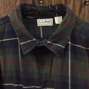 LL BEAN Plaid Flannel Shirt